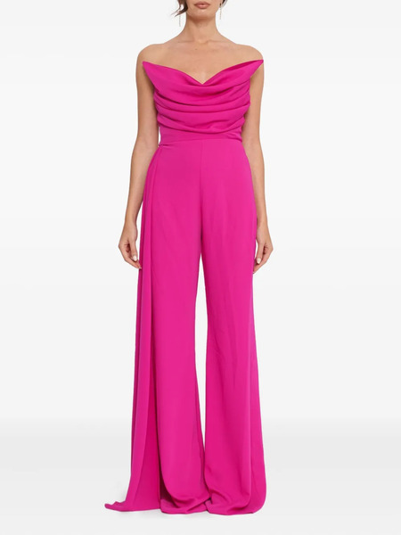  Forever Unique Mono Drapeado Con Cuello Desbocado - Rosa 