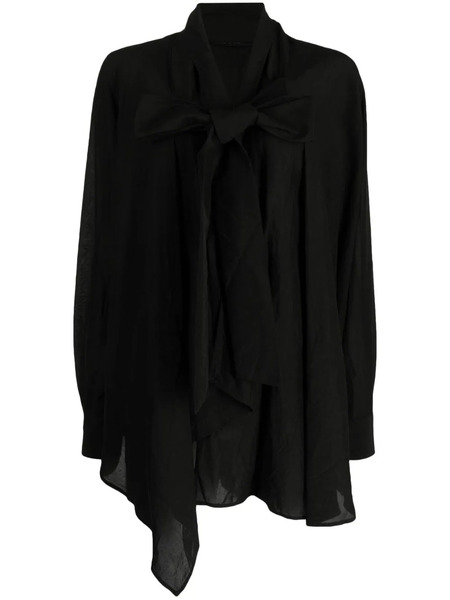 Forme D'expression Blusa Con Nudo Y Manga Larga - Negro 