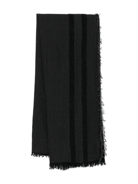  Forme D'expression Bufanda Con Borde Deshilachado - Negro 