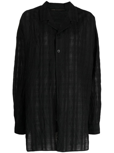  Forme D'expression Camisa Semitranslúcida De Manga Larga - Negro 