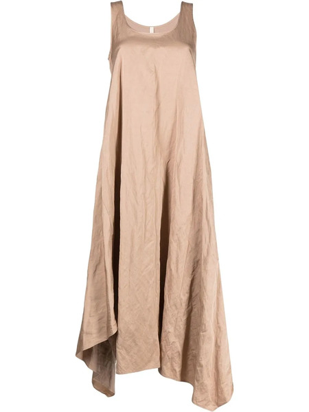  Forme D'expression Vestido Con Cinturón Y Dobladillo Asimétrico - Marrón 