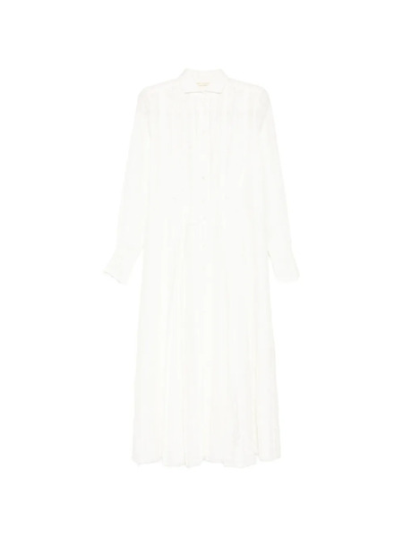  Forme D'expression Vestido Midi Plisado - Blanco 