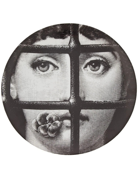  Fornasetti Plato Impreso - Negro 