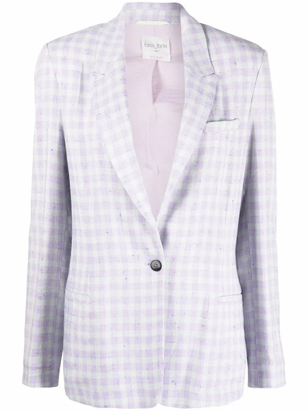  Forte Forte Blazer A Cuadros - Morado 