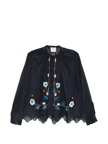  Forte Forte Camisa Festoneada Con Cuentas - Azul 