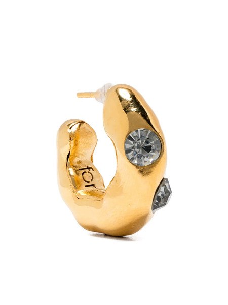  Forte Forte Pendientes Dangling Con Strass - Dorado 