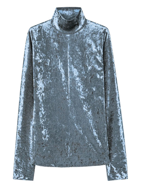  Forte Forte Top Con Cuello Alto - Azul 