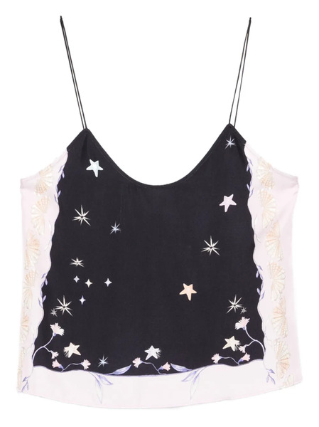  Forte Forte Top Con Estrellas Estampadas - Negro 