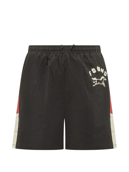  Found Bermudas Con Logo Bordado - Negro 