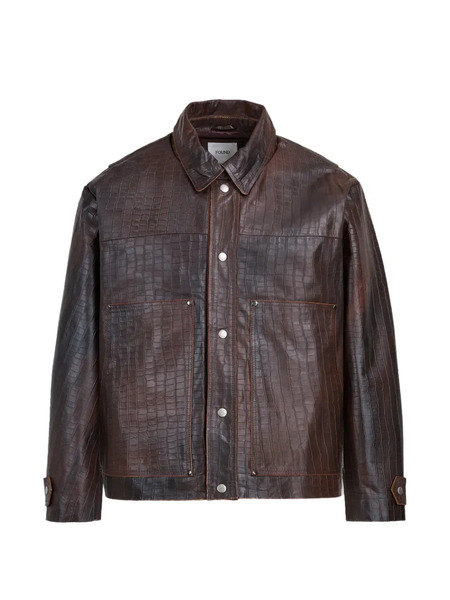  Found Chaqueta Con Efecto Envejecido - Marrón 