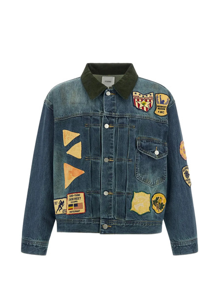  Found Chaqueta Vaquera Con Diseño Patchwork - Azul 