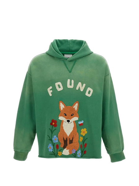  Found Sudadera Con Capucha Y Bordado De Chenilla - Verde 