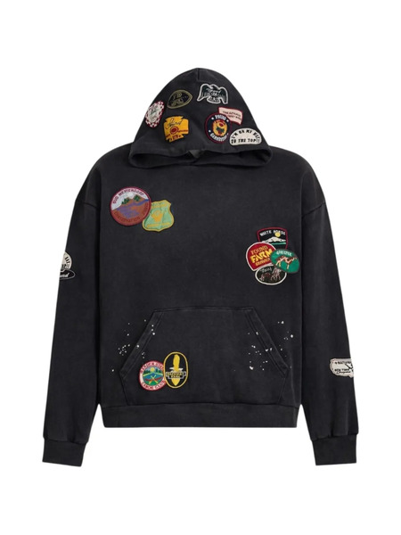  Found Sudadera Con Capucha Y Diseño Patchwork - Negro 