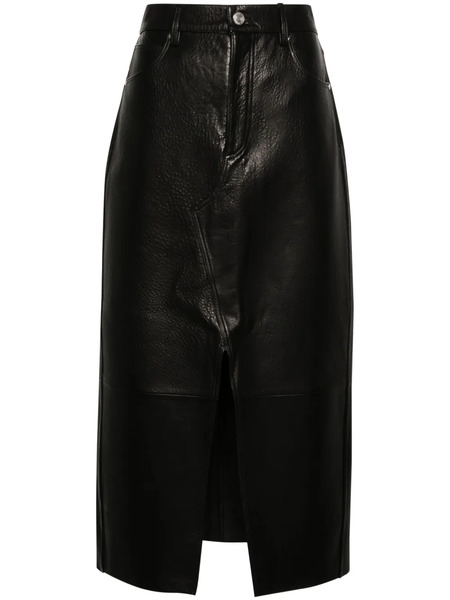  Frame Falda Midi A Paneles - Negro 