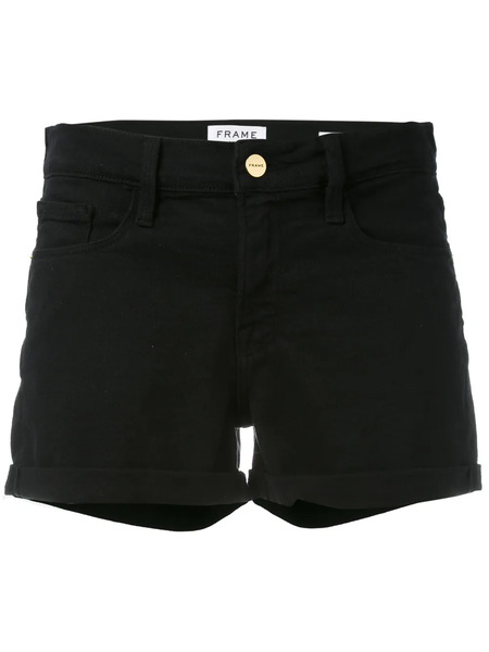  Frame Shorts Efecto Cortado - Negro 