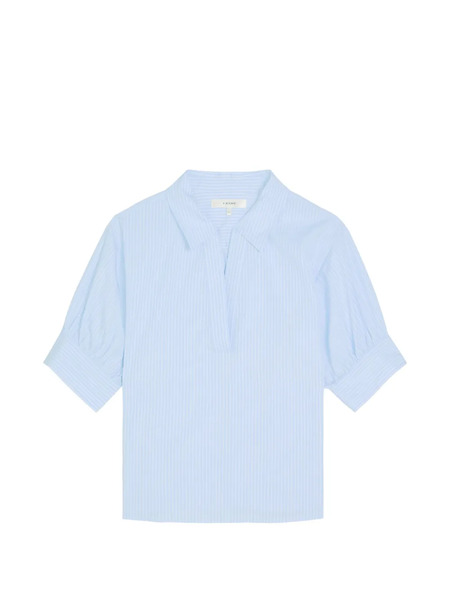  Frame Top Con Cuello A Rayas - Azul 