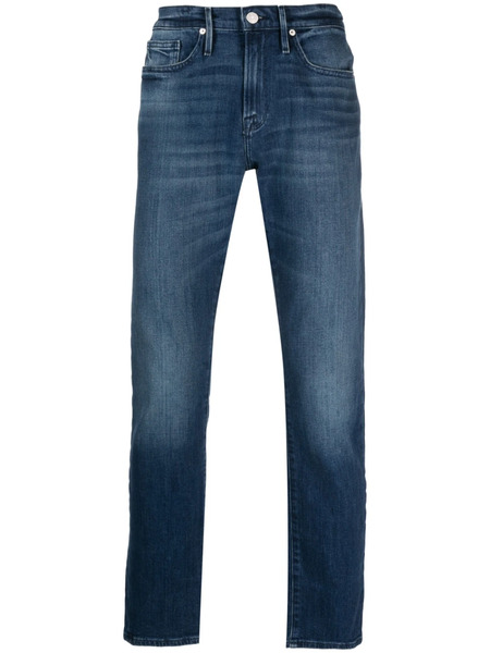  Frame Vaqueros Slim De Talle Bajo - Azul 