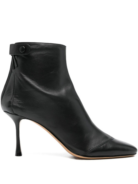  Francesco Russo Botines Con Tacón De 75 Mm - Negro 