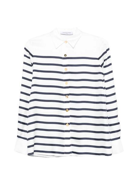  Françoise Top A Rayas Con Botones - Blanco 