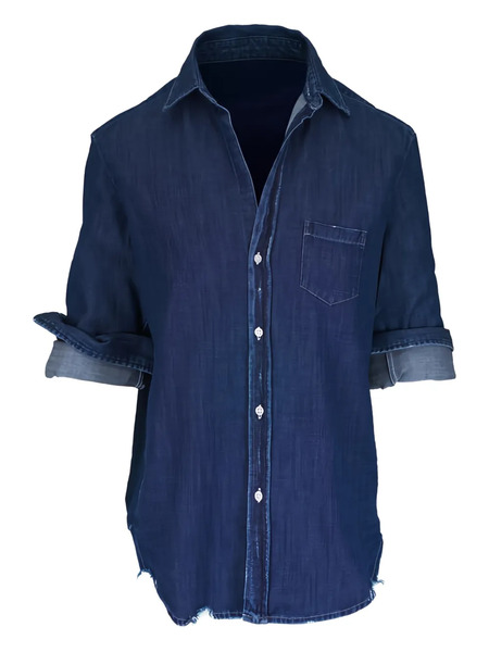  Frank & Eileen Camisa Con Botones - Azul 