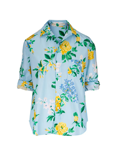  Frank & Eileen Camisa Eileen Con Estampado Floral - Azul 
