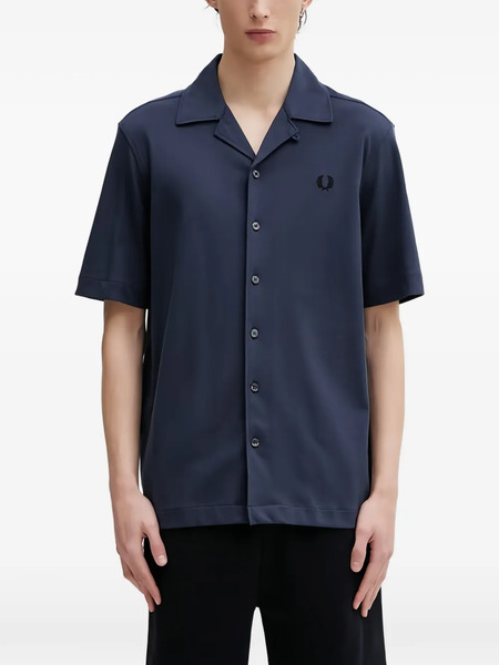  Fred Perry Camisa Con Bordado - Azul 