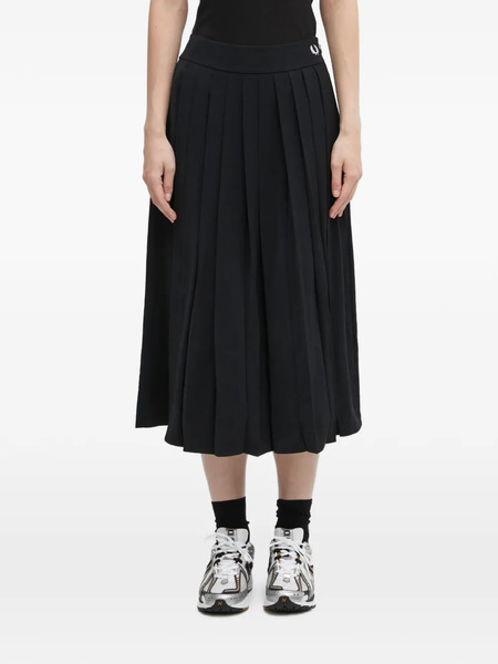  Fred Perry Falda Midi Con Logo Bordado - Negro 