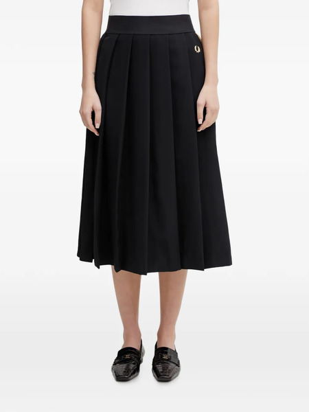  Fred Perry Falda Midi Plisada - Negro 