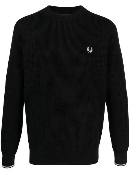  Fred Perry Jersey Con Logo Bordado - Negro 