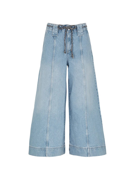  Free People Vaqueros Anchos Sheer Luck - Azul 