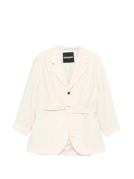  Frenken Blazer Con Solapas De Muesca - Neutro 