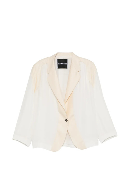  Frenken Blazer Con Solapas De Muesca - Neutro 