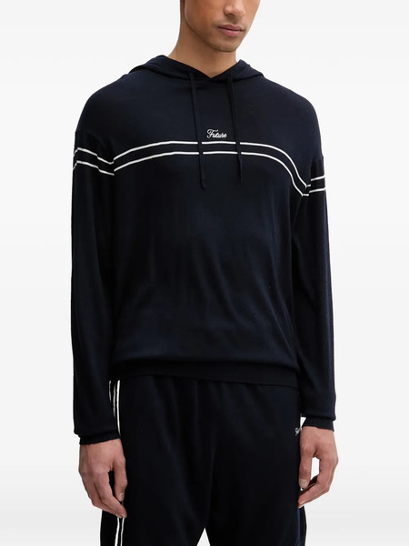  From Future Sudadera A Rayas Con Capucha - Azul 