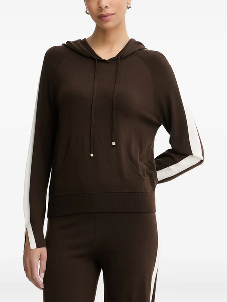  From Future Sudadera Con Capucha Y Rayas Laterales - Marrón 