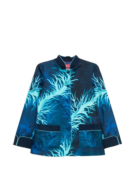  F.r.s For Restless Sleepers Chaqueta Estampada Con Botones - Azul 