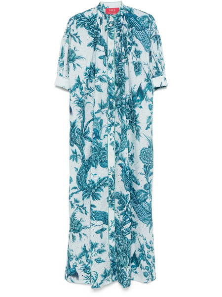  F.r.s For Restless Sleepers Vestido Largo Mete - Azul 