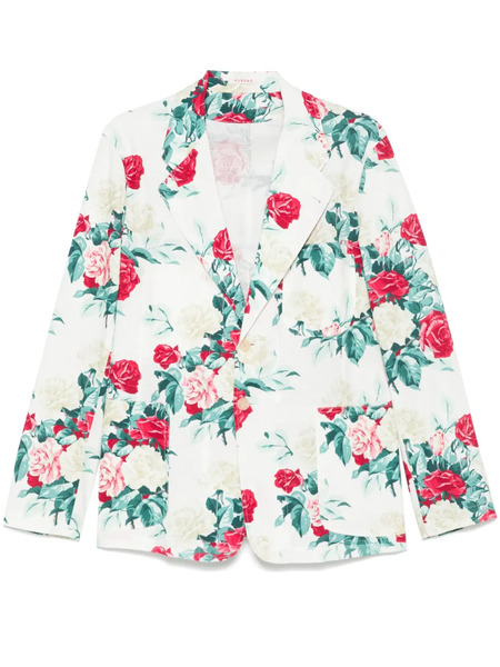  Fursac Blazer Con Estampado Floral - Blanco 