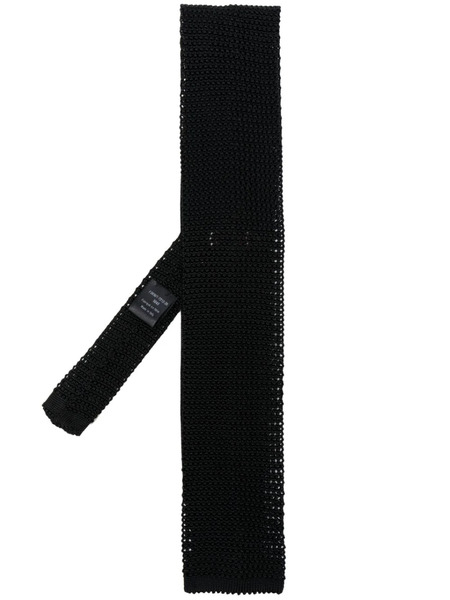  Fursac Corbata Con Punta Cuadrada - Negro 