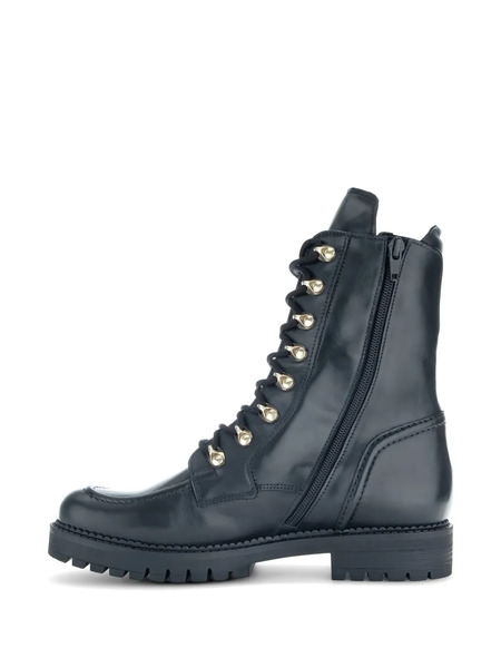  Gabor Botas Militares De Piel Con Cordones - Negro 
