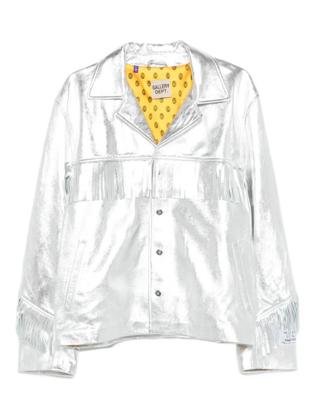  Gallery Dept. Chaqueta Orlando Con Flecos De Piel Metalizada - Plateado 