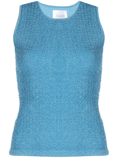  Galvan London Top Selene Fruncido - Azul 