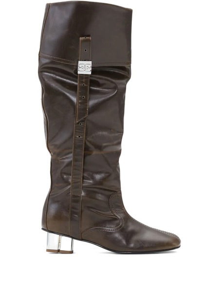  Ganni Botas Altas Holgadas - Verde 