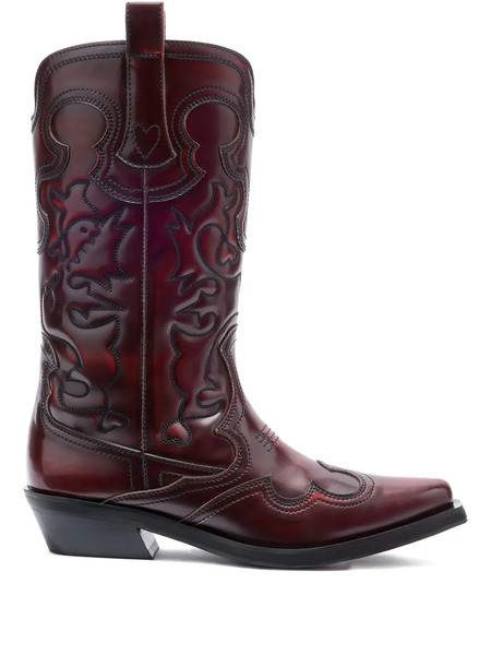  Ganni Botas Bordadas - Rojo 