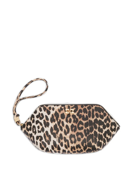  Ganni Estuche De Maquillaje Con Estampado De Leopardo - Marrón 
