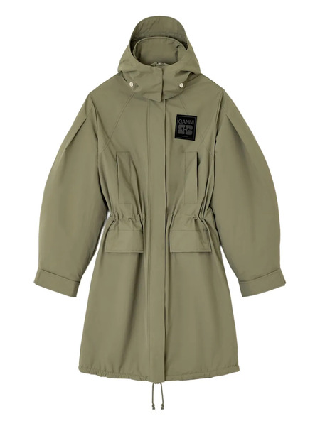  Ganni Parka Ripstop - Verde 