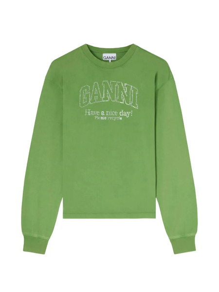 Ganni Sudadera Con Apliques - Verde 