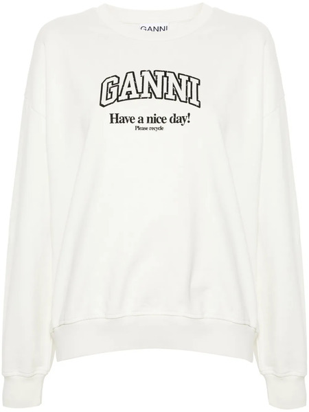  Ganni Sudadera Con Logo Estampado - Neutro 