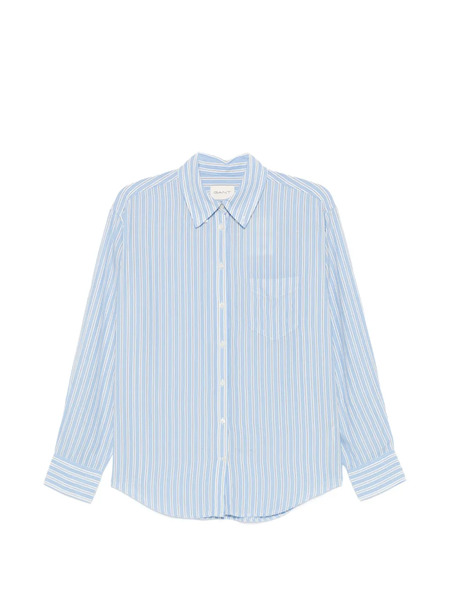  Gant Camisa A Rayas De Algodón - Azul 