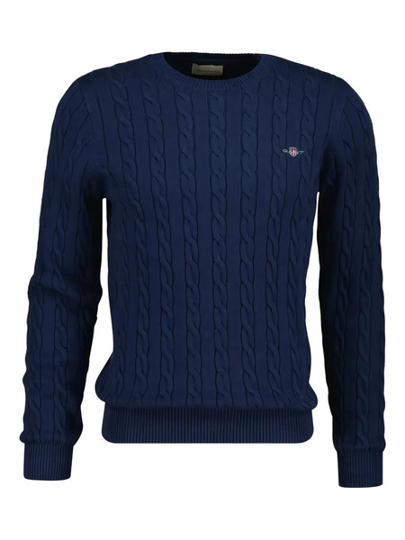  Gant Jersey Con Cuello Redondo - Azul 