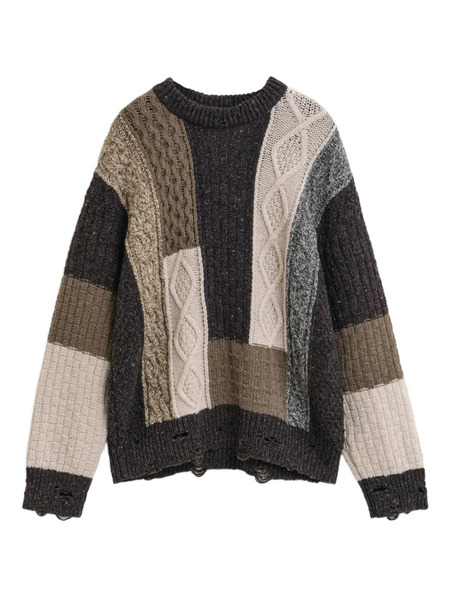  Gant Jersey Con Diseño Patchwork - Marrón 